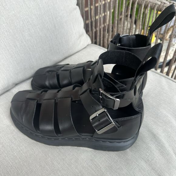 Dr.Martens Geraldo Gladiator Sandals Size 9 Mens/Womens 10, Black Leather - Picture 6 of 16